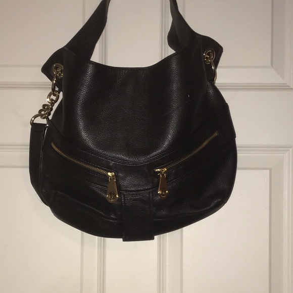 Michael Kors black & gold shoulder bag. - Picture 1 of 1